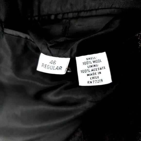 Joseph & Feiss Tweed Wool 3 Button Sport Coat 46R Green Blue Check International - Picture 8 of 10